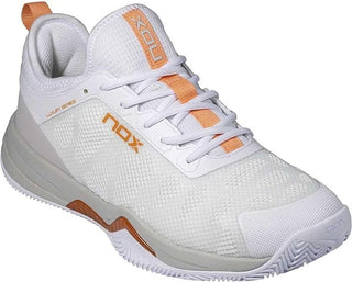 NOX Lux Nerbo Mens All Court Padel Shoes - White/Coral Gold