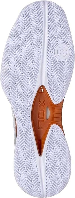 NOX Lux Nerbo Mens All Court Padel Shoes - White/Coral Gold