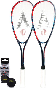 Karakal CSX Tour Squash Rackets + Balls - 2 Racket Bundle