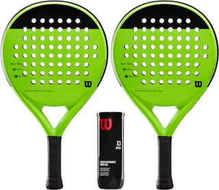 Wilson Match Point Padel Racket Twin Set - Includes 2 x Padel Rackets & 3 Padel Balls