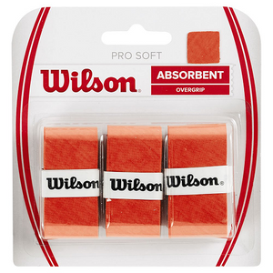 Wilson Pro Soft Overgrip - Pack of 3 Grips - Absorbent