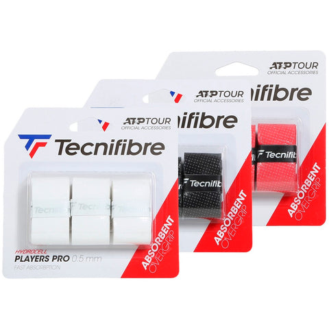 Tecnifibre Players Pro Absorbent Overgrip - Pack of 3