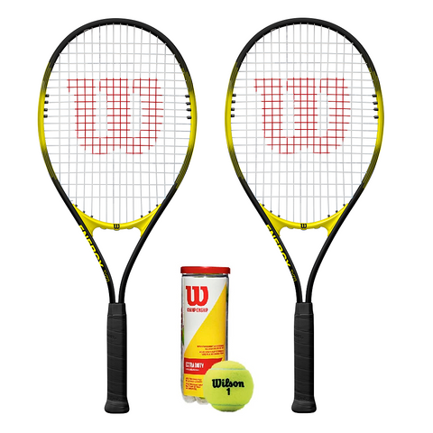 Wilson Energy XL 112 2 Player Tennis Racket Set Including Balls