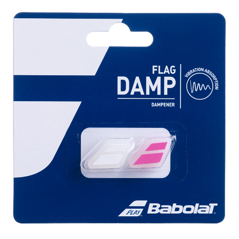 Babolat Flag Dampeners - White/Pink - 2 Pack