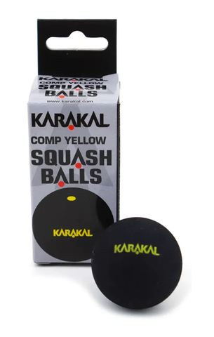 Karakal Comp Yellow Dot Squash Ball - 2 Pack