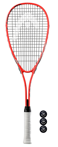 HEAD Cyber Edge Squash Racket + 3 Squash Balls