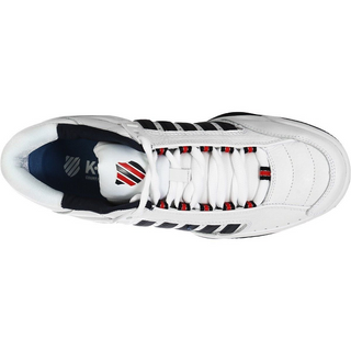 K-Swiss Defier RS Mens Tennis Shoes - White/Dress Blue/Fiery Red