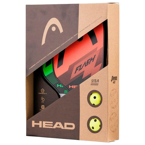 HEAD Flash 2 Player Pickleball Paddle Set Including Balls and Carrybag