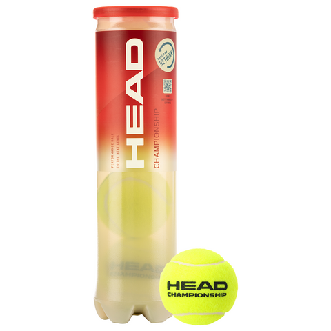 HEAD Championship Tennis Balls - 1 Tube (4 Balls)