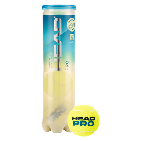 HEAD Pro Tennis Balls - 1 Tube (4 Balls)