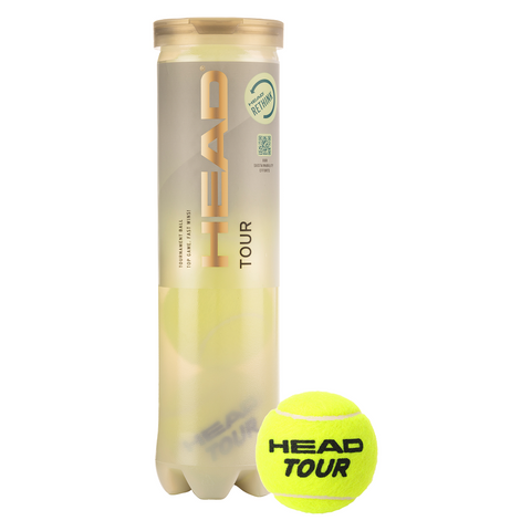 HEAD Tour Tennis Balls - 4 ball tube