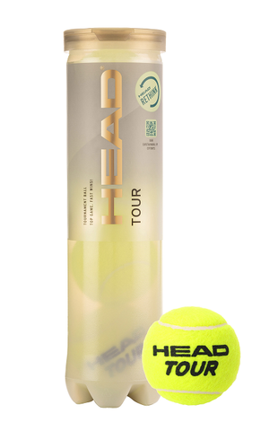 Head Tour Tennis Balls - 4 ball tube