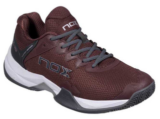 NOX ML10 Hexa Mens All Court Padel Shoes - Burgundy/Charcoal