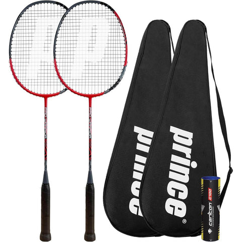 Prince Pro Warrior Nano 75 Graphite Badminton Racket Set Including Shuttlecocks