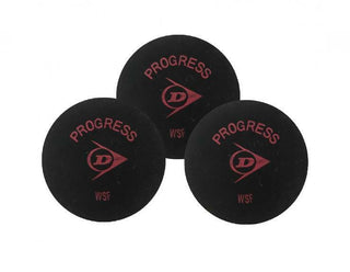 Dunlop Progress Red Dot Squash balls - 3 Pack