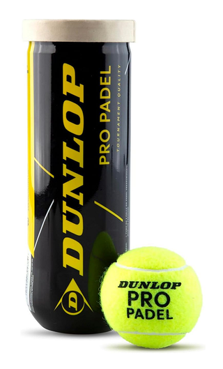 Dunlop Pro Padel Balls - 3 Ball Tube