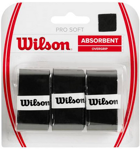 Wilson Pro Soft Overgrip - Pack of 3 Grips - Absorbent