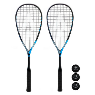 Karakal RAW 130 Titanium Squash Rackets + Balls - 2 Racket Deal