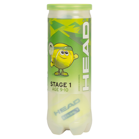 HEAD Stage 1 Green Tennis Balls - 3 Ball Tube