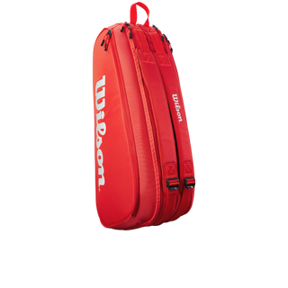 Wilson Super Tour 6 Red Tennis Racket Bag - 2024