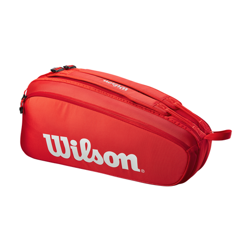 Wilson Super Tour 6 Red Tennis Racket Bag - 2024