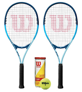 Wilson 2 x Tour Slam Lite Tennis Rackets + 3 Tennis Balls