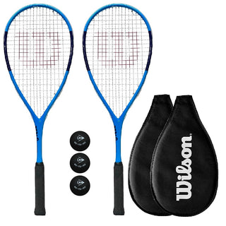 Wilson Ultra Squash Racket Set Including Covers and 3 Squash Balls