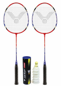 Victor ST 2 Player Badminton Racket Set + Shuttles