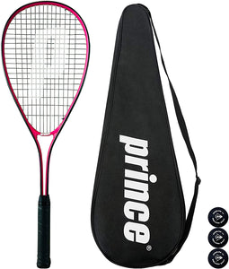 Prince Power Viper Ti Squash Racket, Inc Protective Cover & 3 Squash Balls